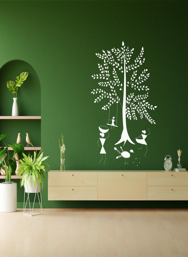 StenCart Tree Warli Art Pack of 2 Stencil for Wall Painting Home DIY Reusable Wall Stencil Design for Wall Decoration (16-inch x 24 inch) - Combo of 2 - Image 5